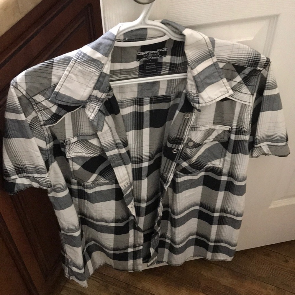 Courage Size L Plaid Shirt Country Rock style